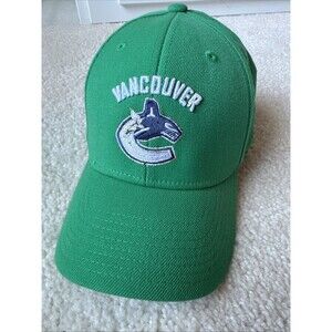 Vancouver Canucks L/XL Reebok Hat NHL Hockey Green Baseball Cap